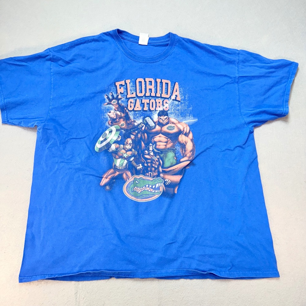 Gildan Florida Gators‎ x Marvel Avengers Graphic Tee 2XL Rare Football Collab